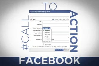 Schermata di creazione post non pubblicato su Facebook con opzioni di call to action.